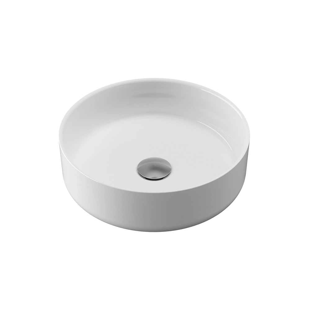 Lavabo da appoggio tondo 36x36x12 cm Bianco Lavabo da appoggio tondo 36x36x12 cm Bianco