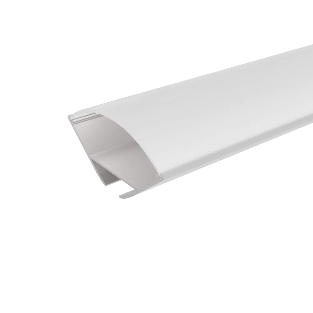 Profilo angolare in alluminio silver 2mt per doppia striscia led