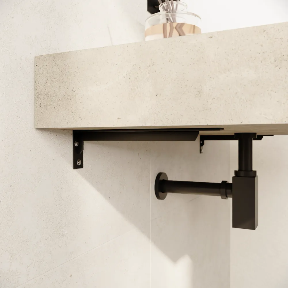 Mensola da bagno in hpl 100cm effetto cemento | Baikal Mensola da bagno in hpl 100cm effetto cemento | Baikal