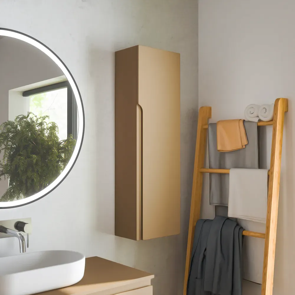 Colonna bagno sospesa altezza 100cm sabbia opaco reversibile | Ardenne Colonna bagno sospesa altezza 100cm sabbia opaco reversibile | Ardenne