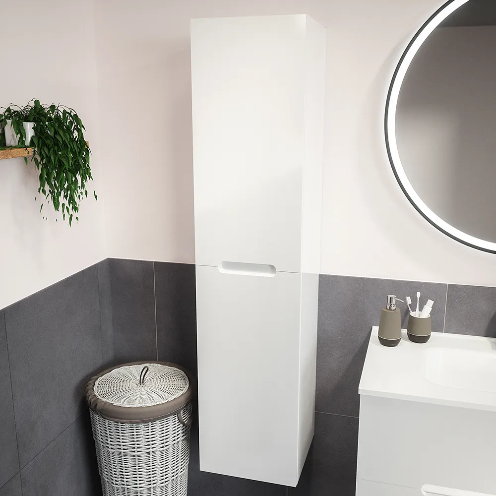 Colonna sospesa 136cm bianco lucido con due ante | Valdivia Colonna sospesa 136cm bianco lucido con due ante | Valdivia