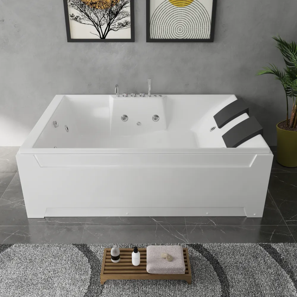 Vasca idromassaggio 185x123 cm da interno con idroterapia e cromoterapia | Imagine Eco