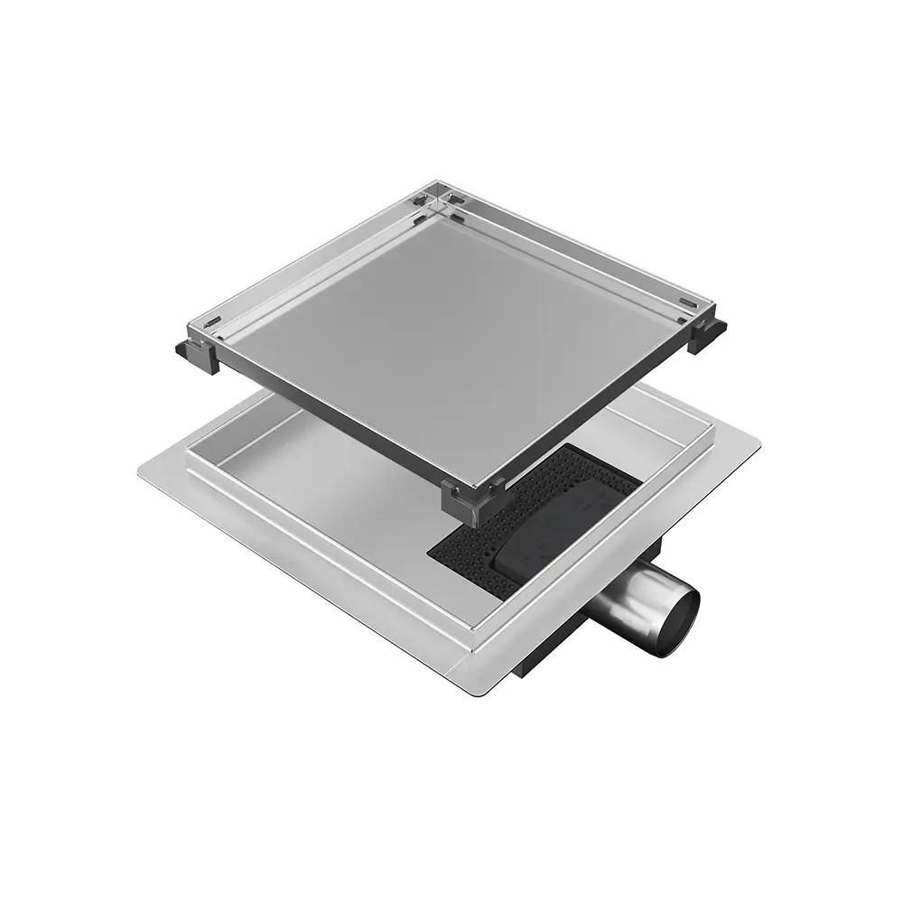 Canalina di scarico quadrata a doppia installazione 15cm Canalina di scarico quadrata a doppia installazione 15cm