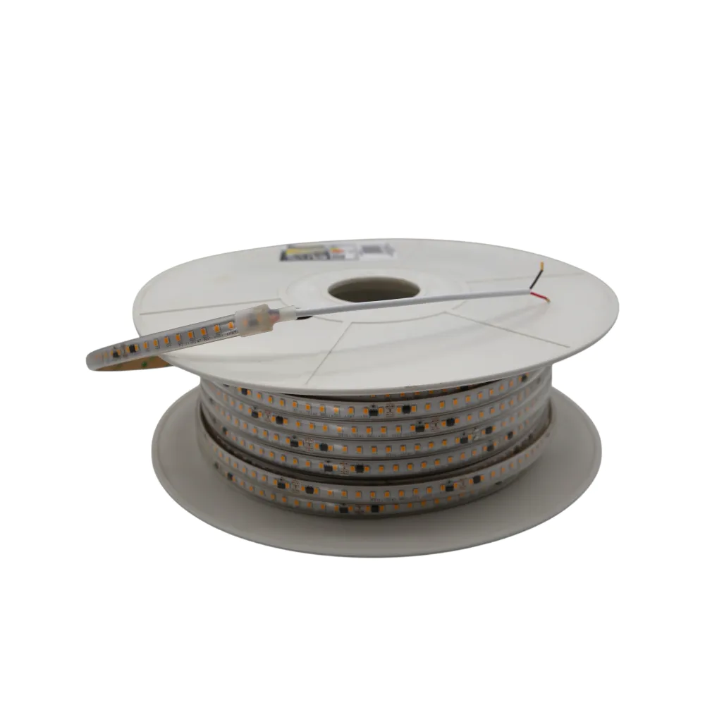 Striscia LED SMD 220V 120LED/m 50m tagliabile ogni 10cm 16W/m luce fredda 6000K Striscia LED SMD 220V 120LED/m 50m tagliabile ogni 10cm 16W/m luce fredda 6000K