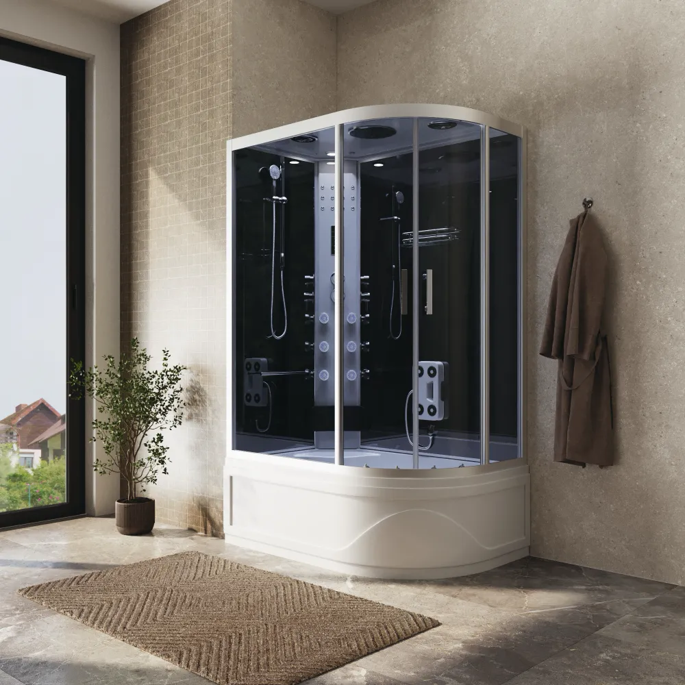 Cabina doccia idromassaggio 85x130 cm lato sinistro h215cm con bagno turco | Malta Cabina doccia idromassaggio 85x130 cm lato sinistro h215cm con bagno turco | Malta