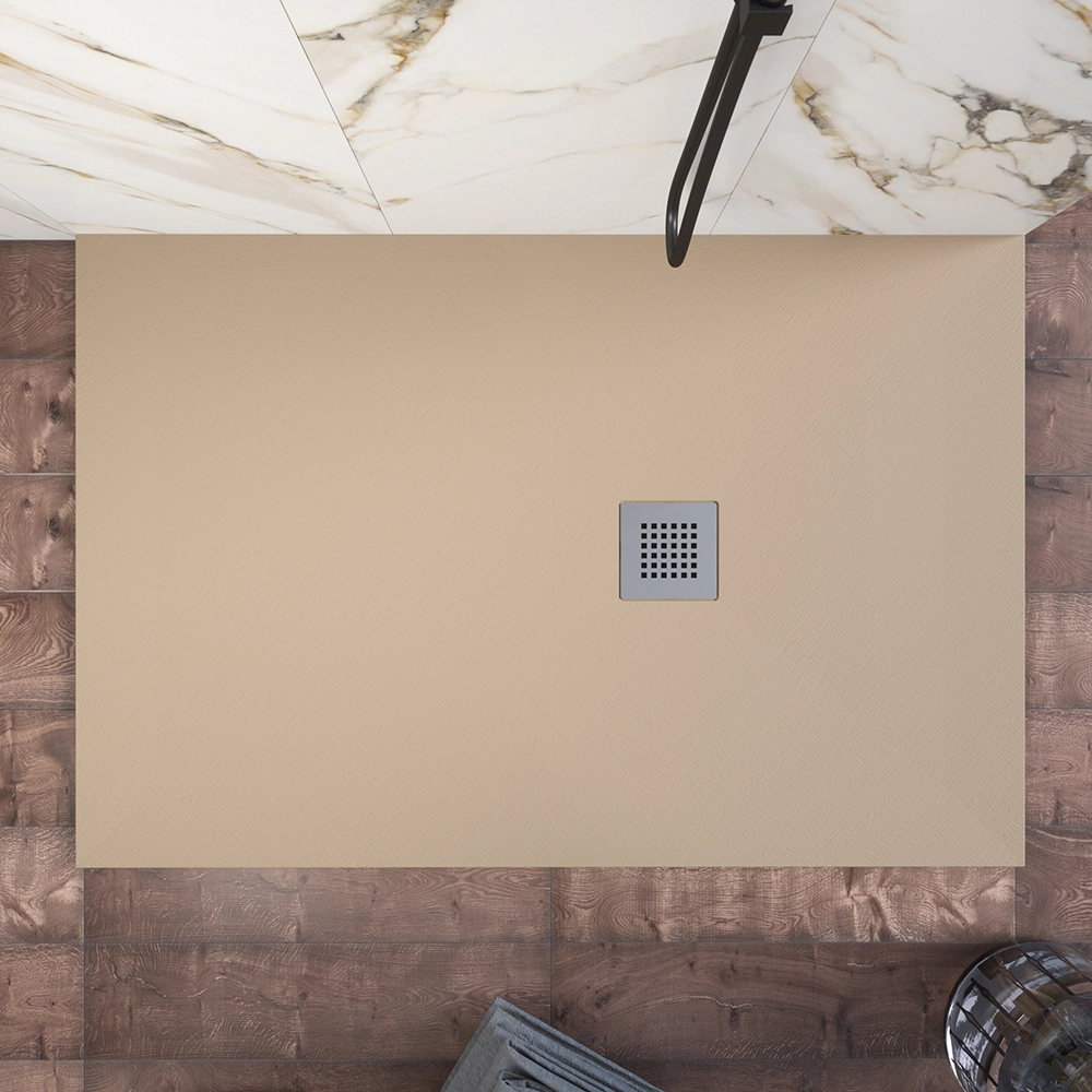 Piatto doccia 80x100cm in marmoresina marrone effetto pietra | Kos Piatto doccia 80x100cm in marmoresina marrone effetto pietra | Kos