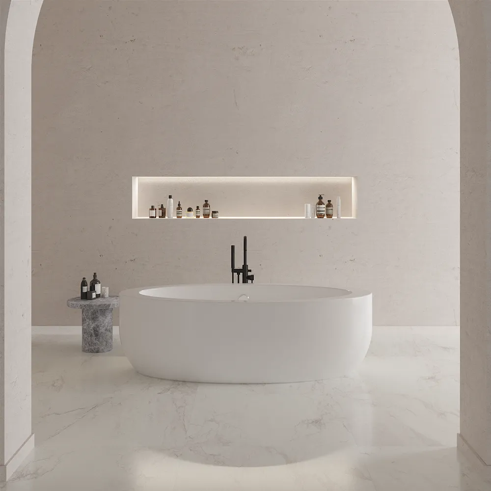 Vasca da bagno freestanding libera installazione mod. Toyo 185cm lussuosa ed elegante -1 Vasca da bagno freestanding libera installazione mod. Toyo 185cm lussuosa ed elegante -1