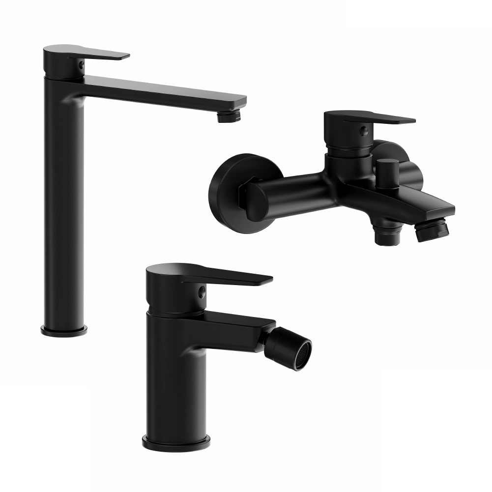 Set Rubinetti Jacuzzi Per Lavabo Alto E Bidet Senza Scarico E Vasca