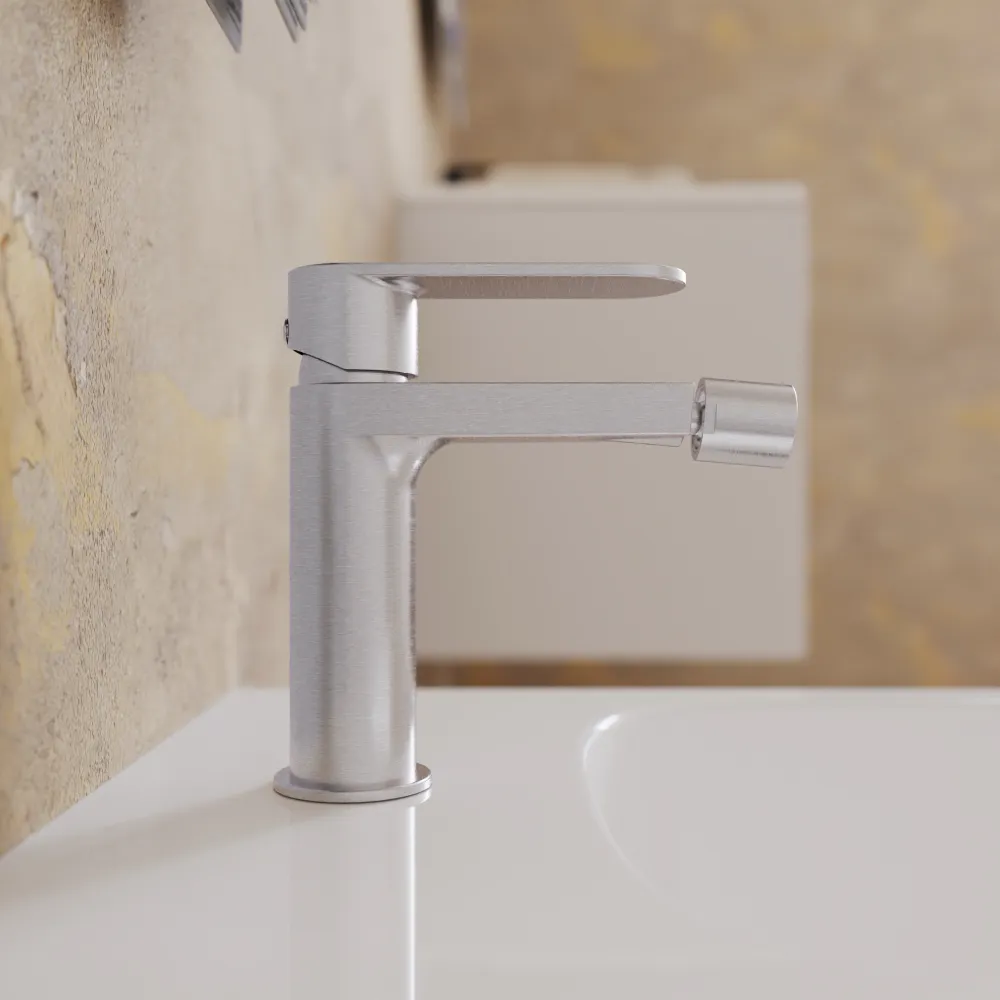 Miscelatore bidet senza scarico nickel spazzolato | Margot