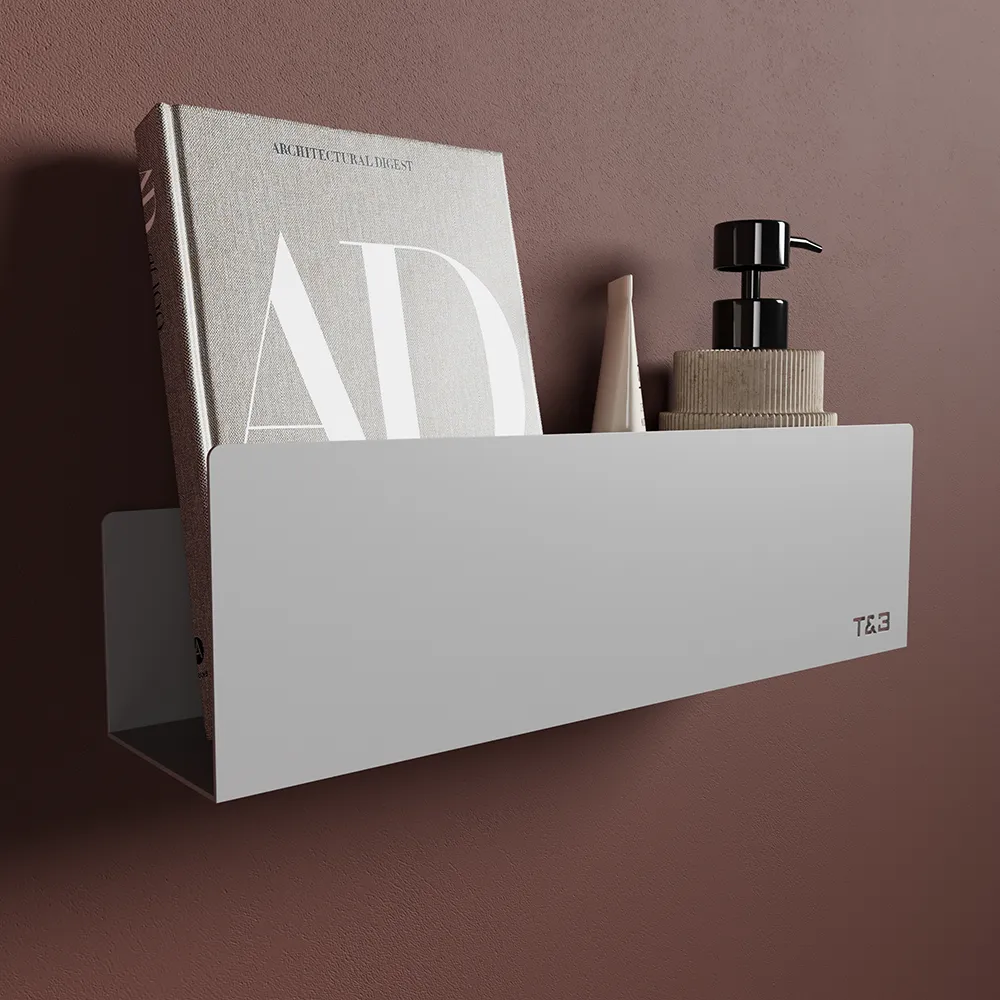 Mensola da bagno in alluminio Grigio con finitura opaca, dimensioni 40 cm | Alta Mensola da bagno in alluminio Grigio con finitura opaca, dimensioni 40 cm | Alta