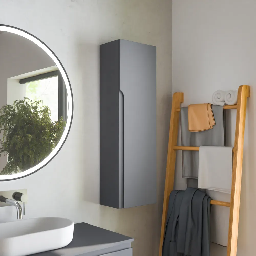 Colonna bagno sospesa altezza 100cm grigio opaco reversibile | Ardenne Colonna bagno sospesa altezza 100cm grigio opaco reversibile | Ardenne