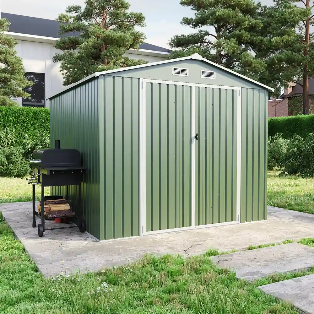 Casetta da giardino in acciaio zincato verde 2,56x2,56xh2,16m - 111kg - 6,55 metri quadri Casetta da giardino in acciaio zincato verde 2,56x2,56xh2,16m - 111kg - 6,55 metri quadri