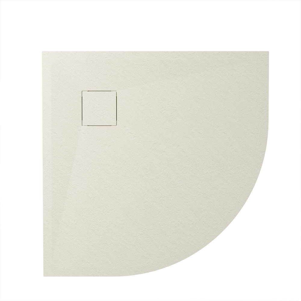 Piatto doccia 90x90 cm semicircolare colore avorio effetto pietra | Samos Piatto doccia 90x90 cm semicircolare colore avorio effetto pietra | Samos