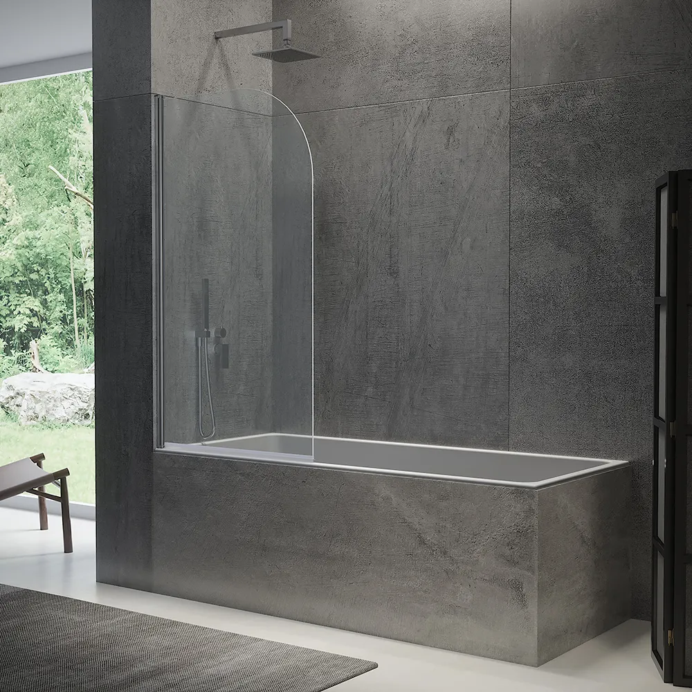 Parete sopravasca girevole 80 cm vetro trasparente | Macao Parete sopravasca girevole 80 cm vetro trasparente | Macao