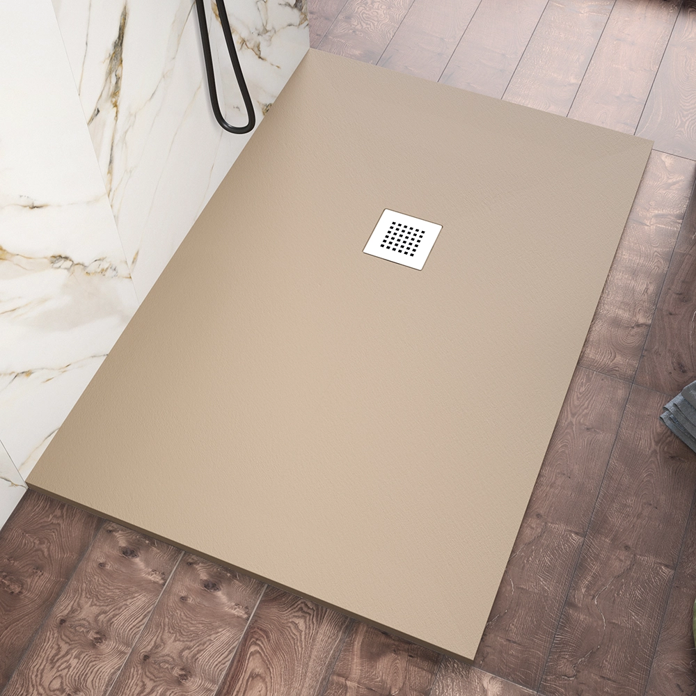 Piatto doccia 80x110cm in marmoresina marrone effetto pietra | Kos Piatto doccia 80x110cm in marmoresina marrone effetto pietra | Kos