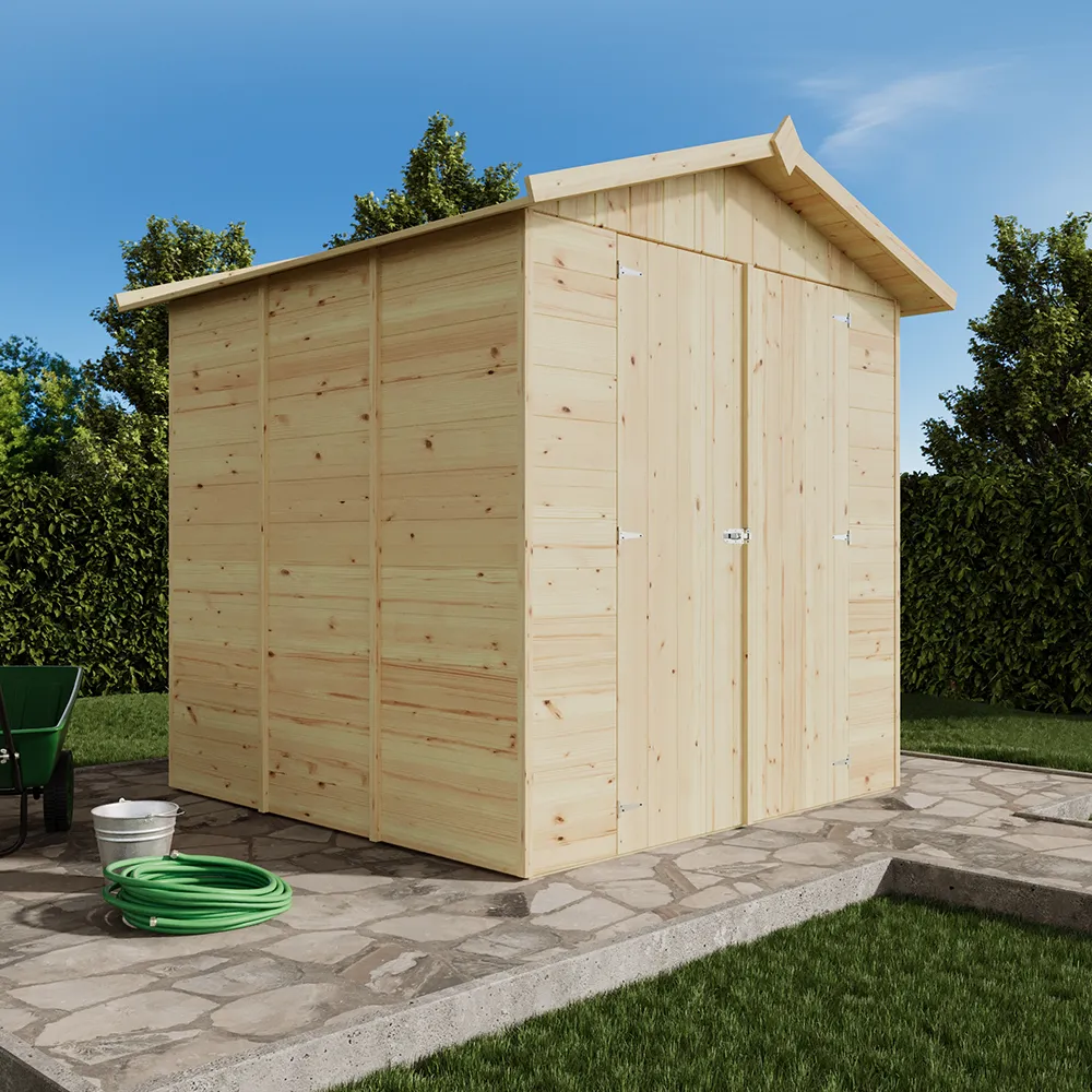 Casetta da giardino in legno massello 202 x 213 cm porta doppia - 3,45 metri quadri Casetta da giardino in legno massello 202 x 213 cm porta doppia - 3,45 metri quadri