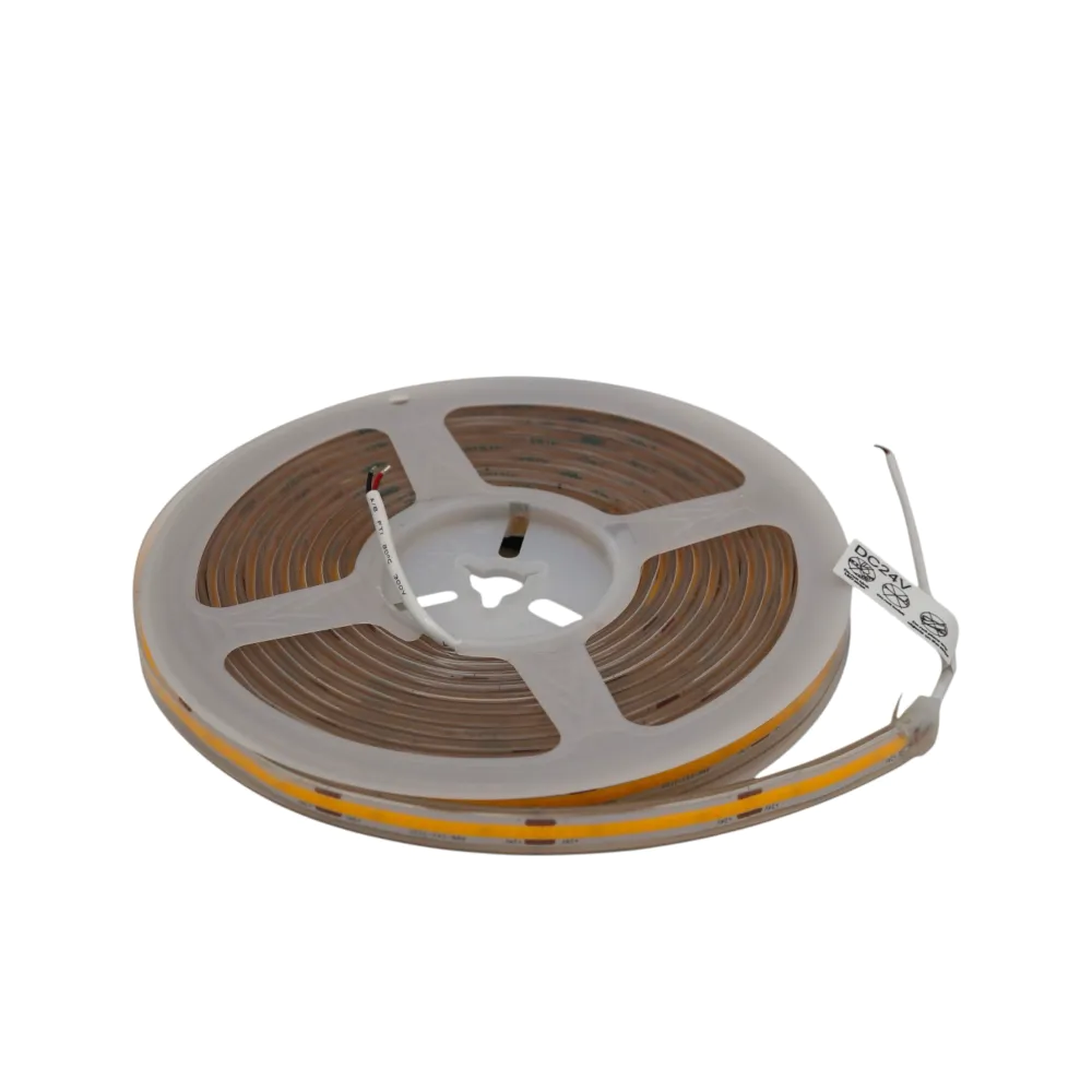 Striscia LED COB 24V 320LED/m 5m tagliabile ogni 5cm 10W/m luce fredda 6000K