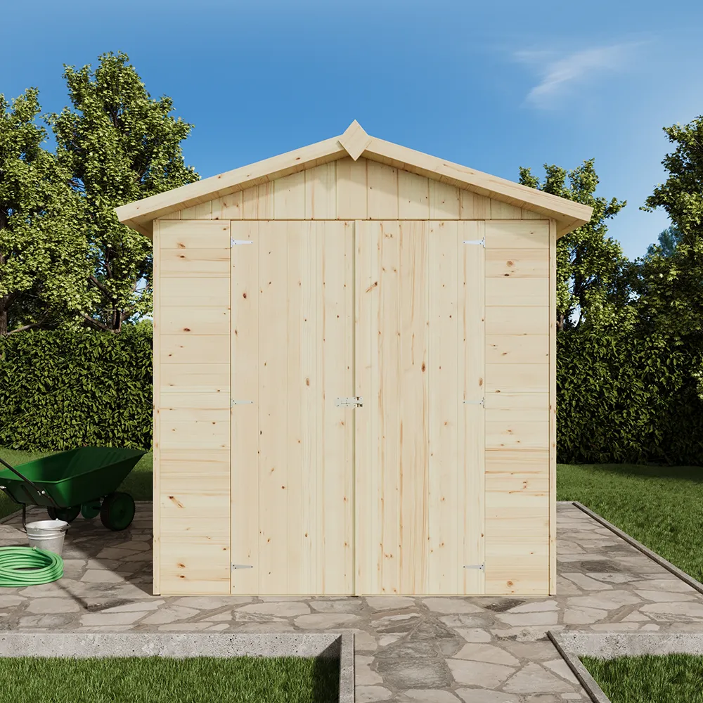 Casetta da giardino in legno massello 202 x 213 cm porta doppia - 3,45 metri quadri Casetta da giardino in legno massello 202 x 213 cm porta doppia - 3,45 metri quadri