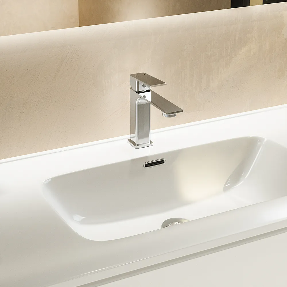 Coppia miscelatori lavabo bidet senza scarico slim cromato | Ingrid Coppia miscelatori lavabo bidet senza scarico slim cromato | Ingrid