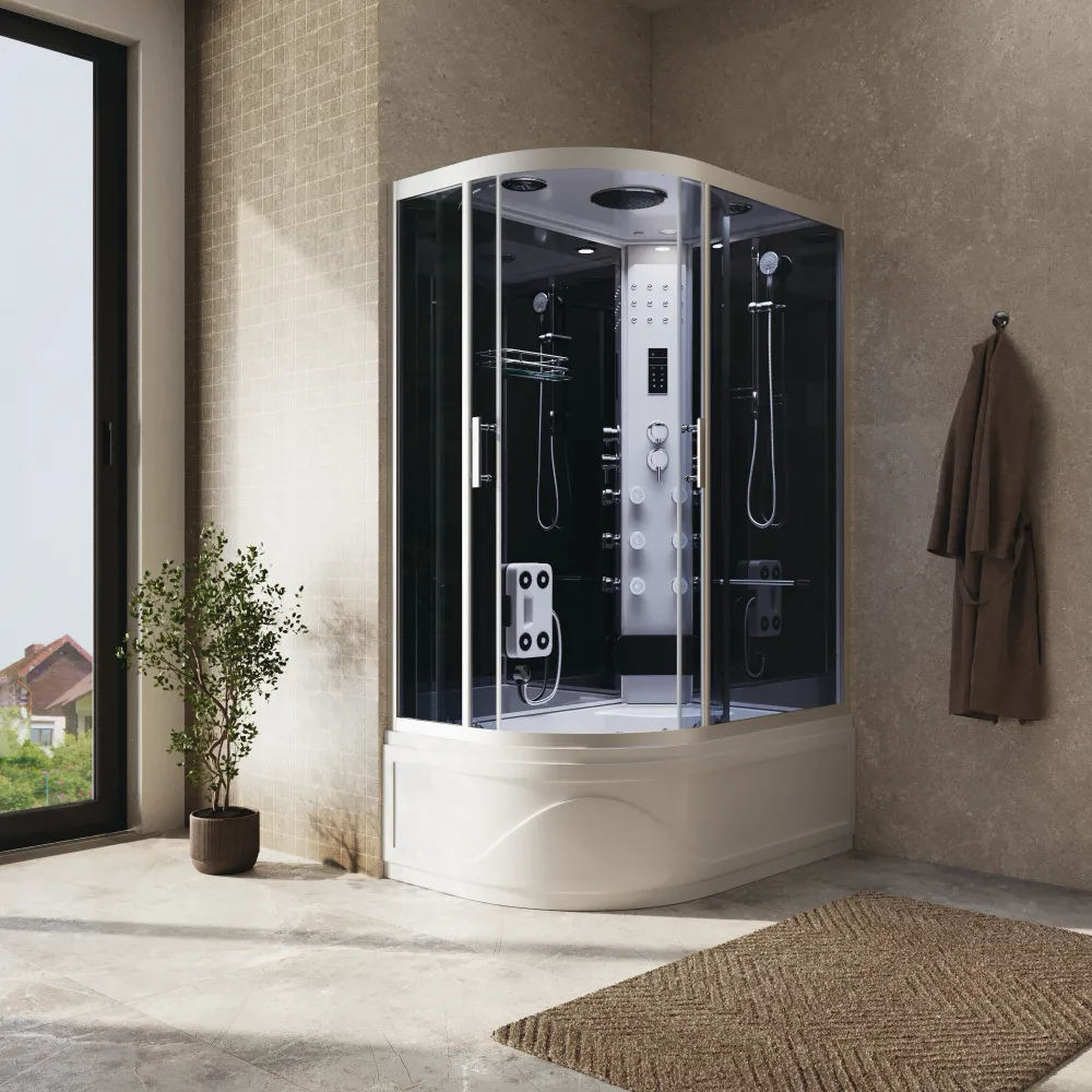 Cabina doccia idromassaggio 85x130 cm lato destro h215cm con bagno turco | Malta Cabina doccia idromassaggio 85x130 cm lato destro h215cm con bagno turco | Malta