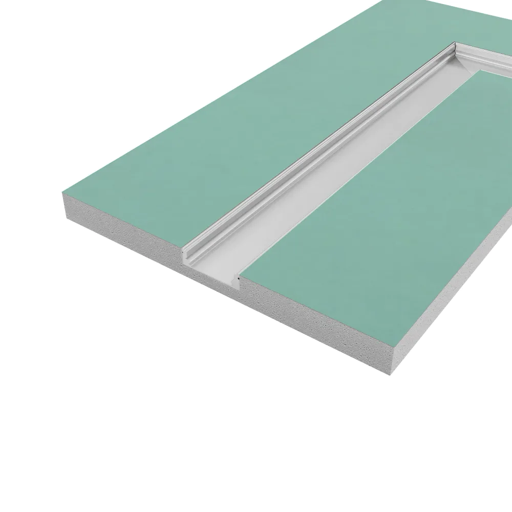 Cartongesso con profilo in alluminio integrato "L" resistente all'umidità