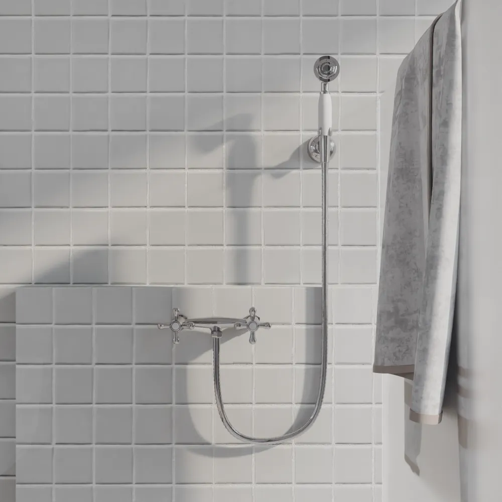 Kit doccia cromato doccino in ottone e flessibile in acciaio inox 150cm | Julia