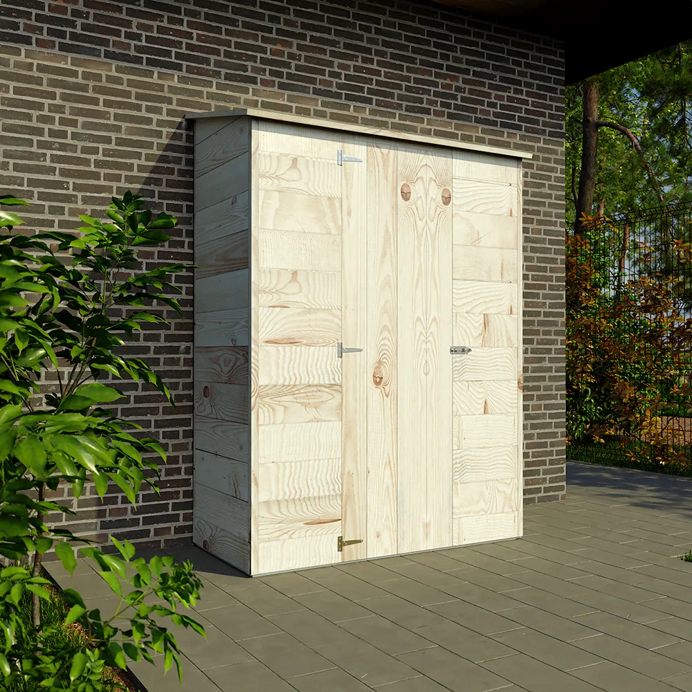 Ripostiglio in legno 132x57 cm con pavimento incluso Ripostiglio in legno 132x57 cm con pavimento incluso