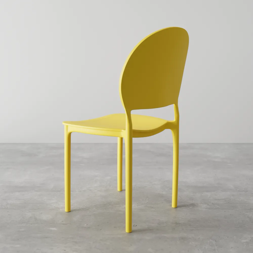 Sedia impilabile in polipropilene gialla | Lara Sedia impilabile in polipropilene gialla | Lara
