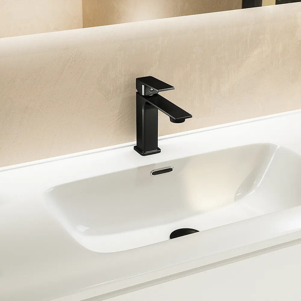 Set miscelatori: lavabo bidet senza scarico ed esterno doccia nero opaco | Ingrid Set miscelatori: lavabo bidet senza scarico ed esterno doccia nero opaco | Ingrid