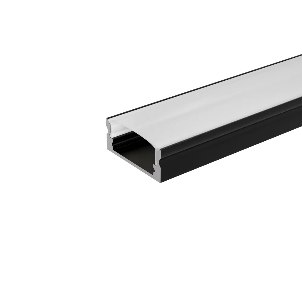 Profilo slim in alluminio nero 2mt per striscia led
