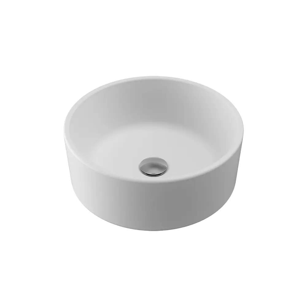 Lavabo da appoggio tondo 41,5x41,5x15,5 cm Bianco opaco Lavabo da appoggio tondo 41,5x41,5x15,5 cm Bianco opaco