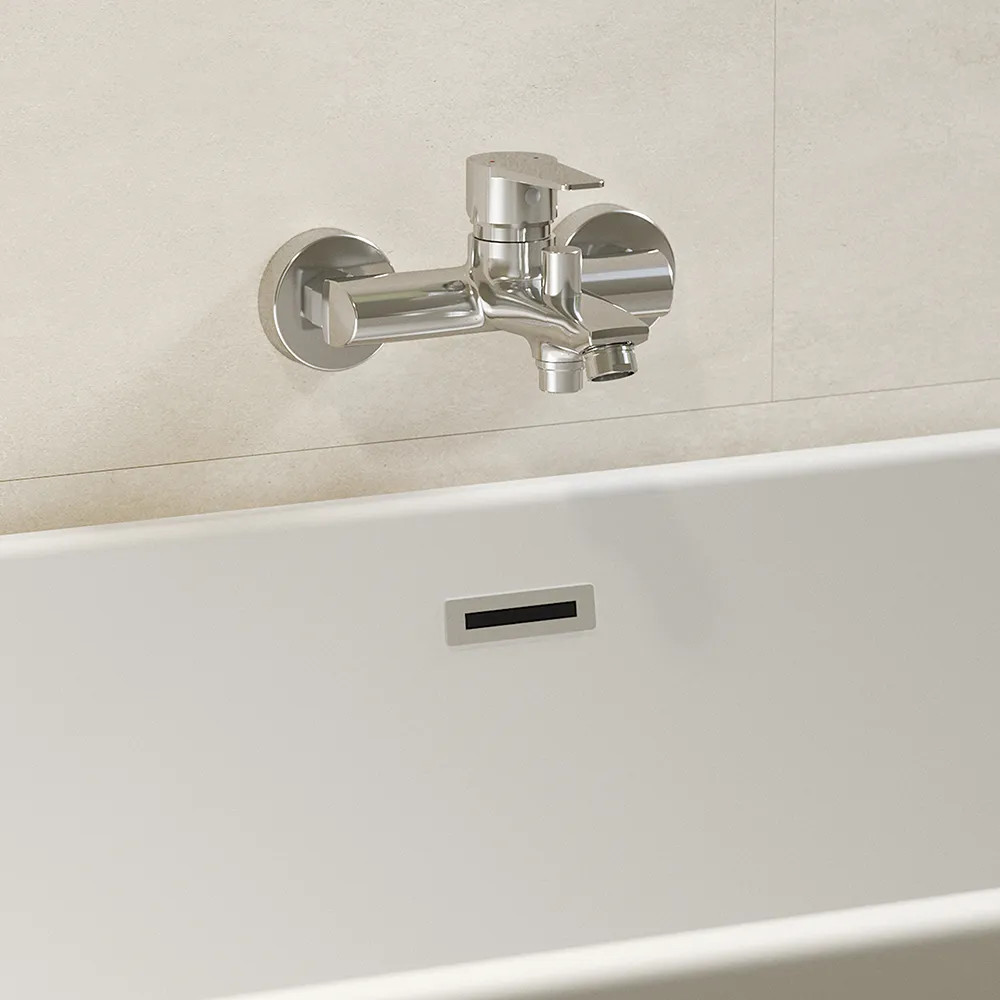 Miscelatore esterno vasca a muro con rubinetto cromato | Jane Miscelatore esterno vasca a muro con rubinetto cromato | Jane