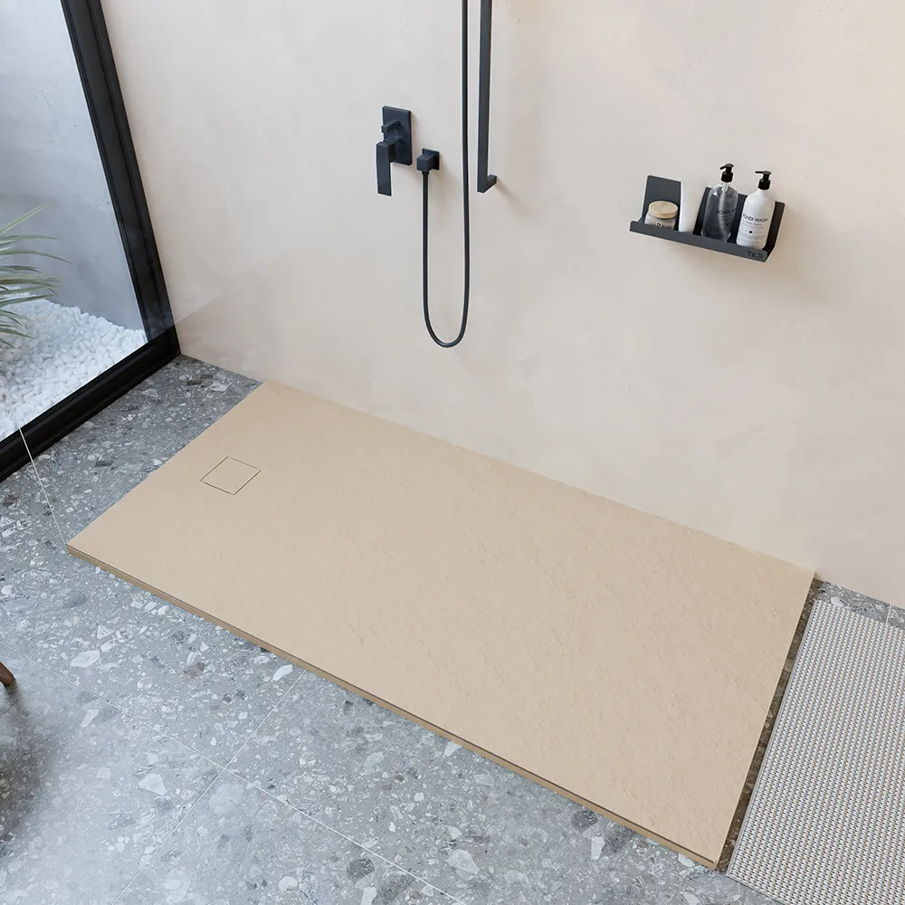 Piatto doccia 80x170 cm colore avorio effetto pietra | Samos Piatto doccia 80x170 cm colore avorio effetto pietra | Samos