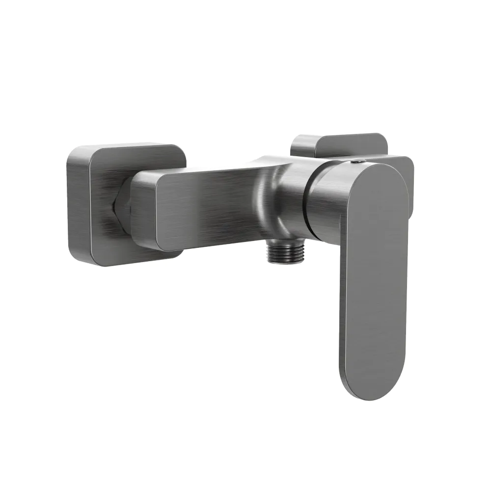 Miscelatore esterno doccia a muro gun metal spazzolato | Margot