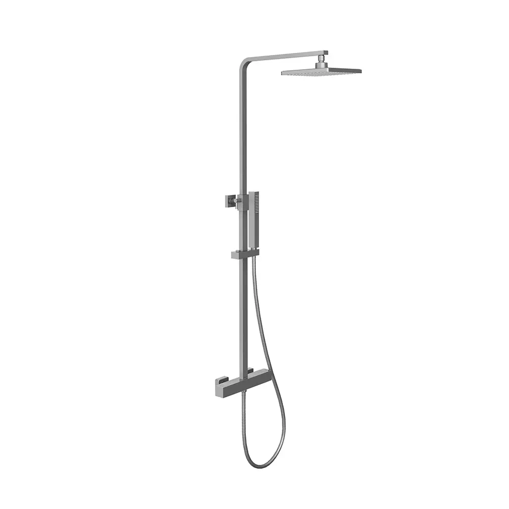 Colonna doccia soffione 20,5x20,5 cm in ABS finitura cromata | Serio Colonna doccia soffione 20,5x20,5 cm in ABS finitura cromata | Serio