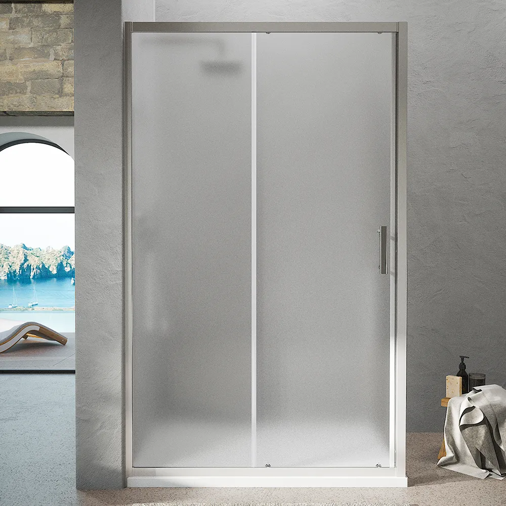 Box Doccia Angolare 80x120 cm vetro stampato, con apertura scorrevole e parete fissa h190cm | Tenerife Box Doccia Angolare 80x120 cm vetro stampato, con apertura scorrevole e parete fissa h190cm | Tenerife