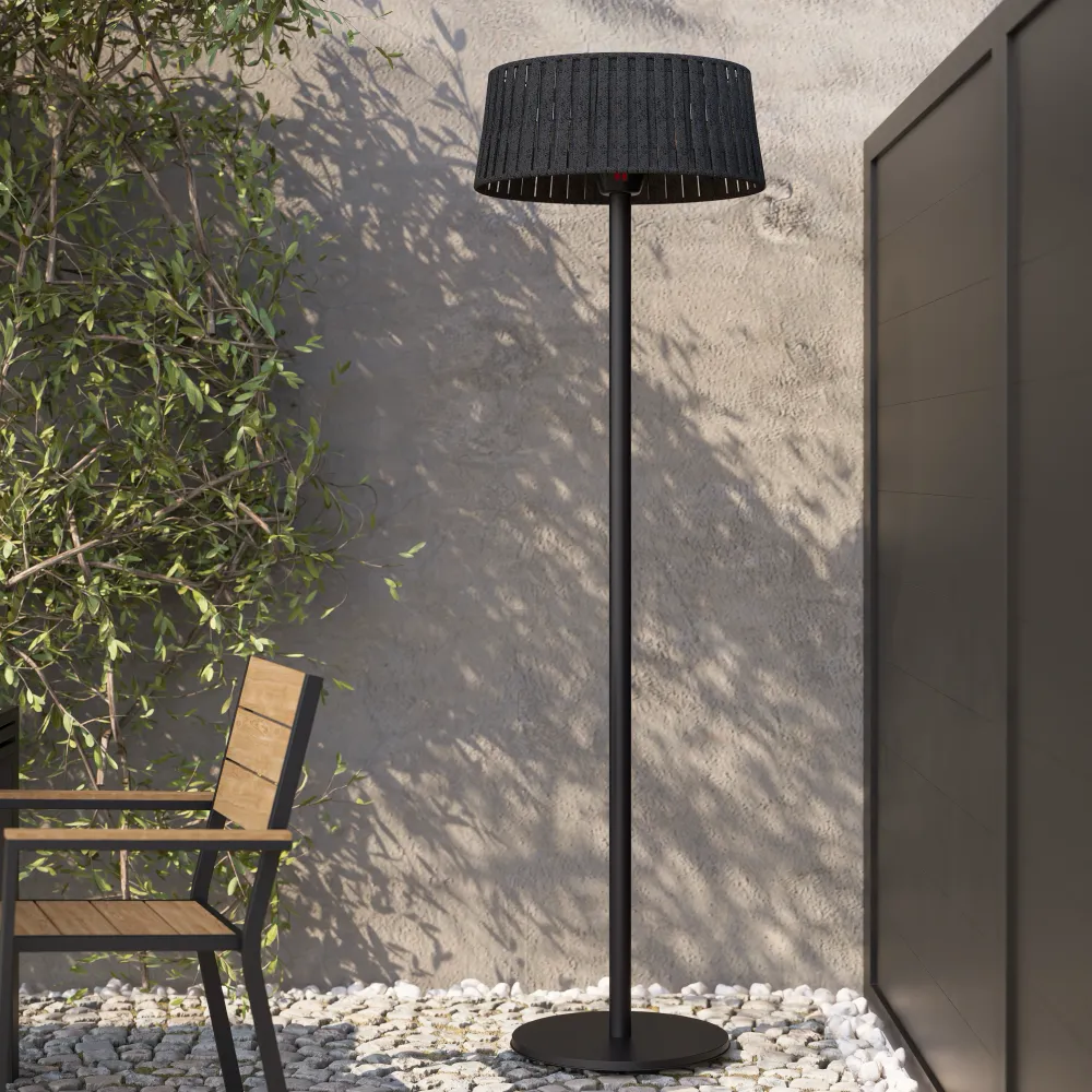 Fungo riscaldante a piantana a doppia lampada alogena 2100W interruttore a bilanciere colore nero | Ignis Fungo riscaldante a piantana a doppia lampada alogena 2100W interruttore a bilanciere colore nero | Ignis