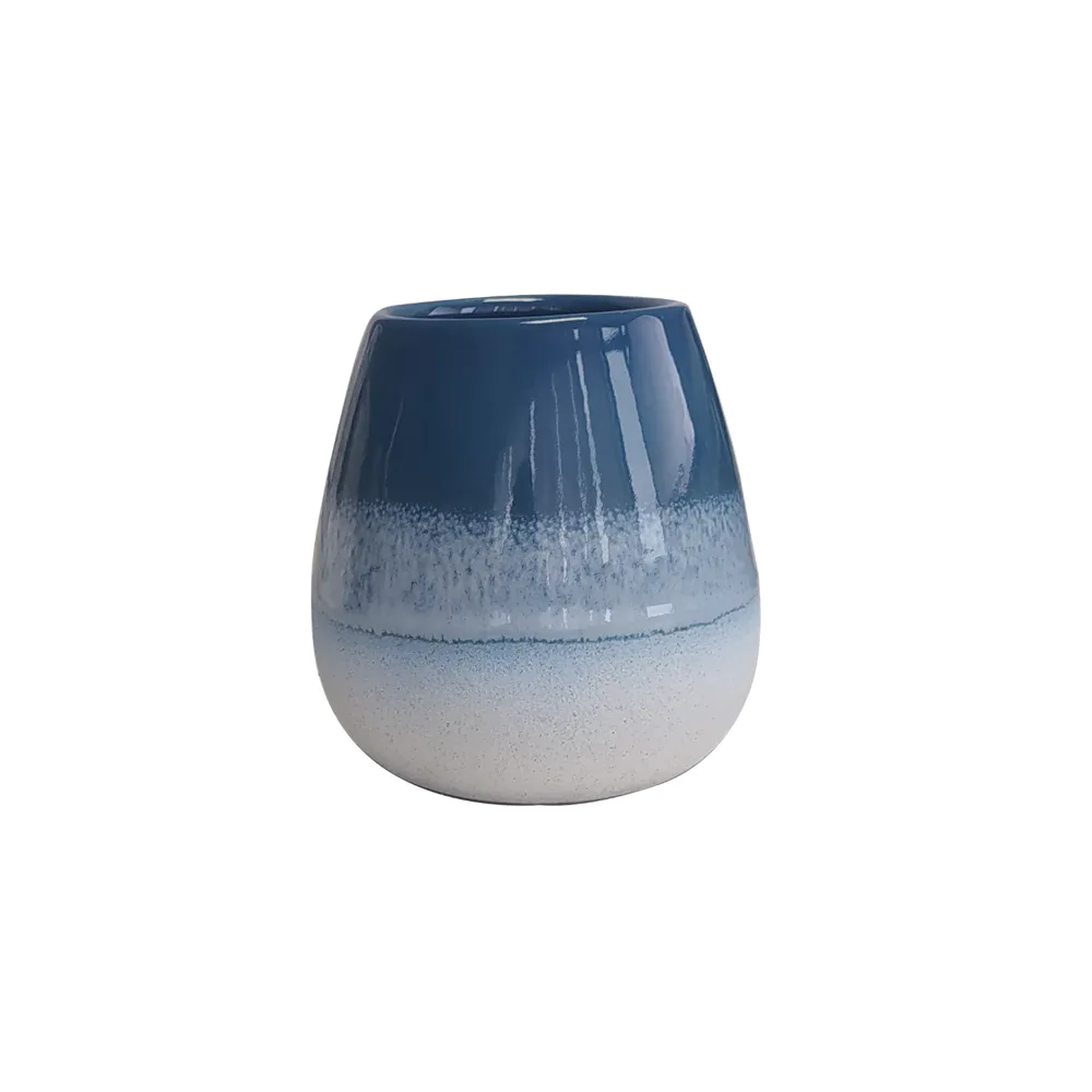 Portaspazzolini Gedy in ceramica blu degradè | Shejla