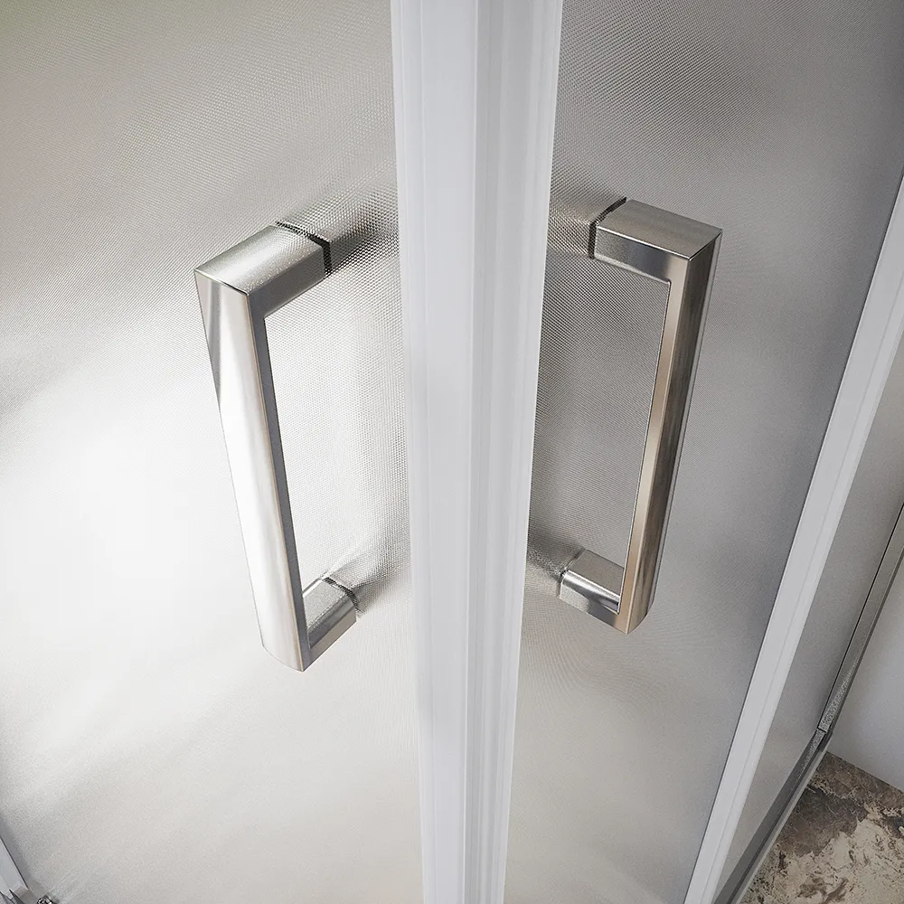 Box doccia 70x120 cm angolare scorrevole profili cromati vetro 6mm stampato h185 | Tonga Box doccia 70x120 cm angolare scorrevole profili cromati vetro 6mm stampato h185 | Tonga