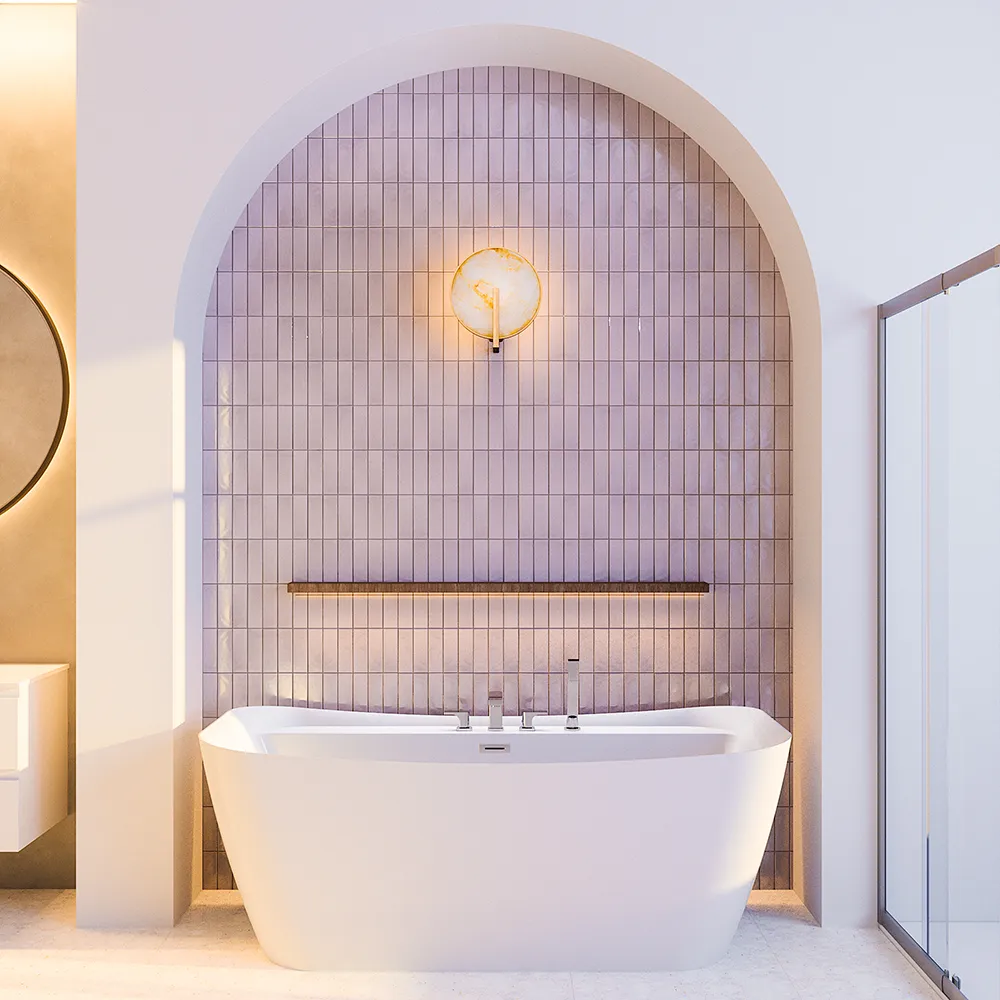 Vasca da bagno freestanding 170cm in acrilico bianco lucido | Elisabetta Vasca da bagno freestanding 170cm in acrilico bianco lucido | Elisabetta