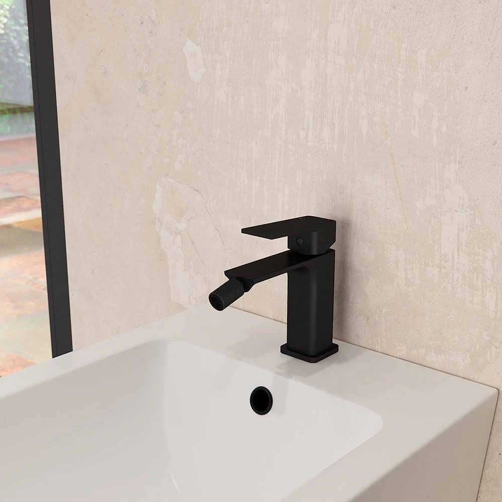 Miscelatore bidet senza scarico slim nero opaco | Ingrid Miscelatore bidet senza scarico slim nero opaco | Ingrid