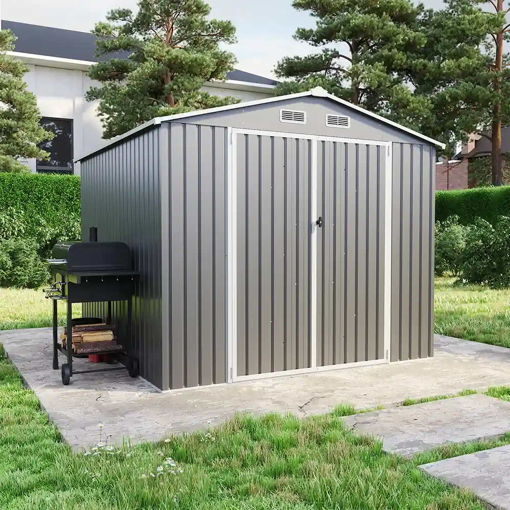 Casetta Da Giardino In Resina E Acciaio Zincato - 6,99 Mq - Pavimento