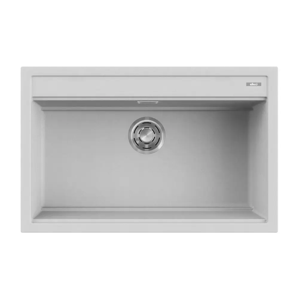 Elleci lavello da cucina 1 vasca 79x51cm in granitek nuvola installazione sopratop | Best 130 Elleci lavello da cucina 1 vasca 79x51cm in granitek nuvola installazione sopratop | Best 130