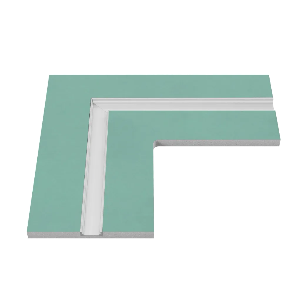 Cartongesso con profilo in alluminio integrato "L" resistente all'umidità