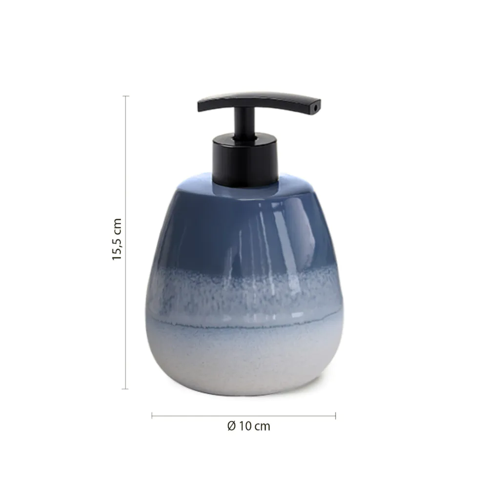 Dispenser dosasapone Gedy in ceramica blu degradè | Shejla