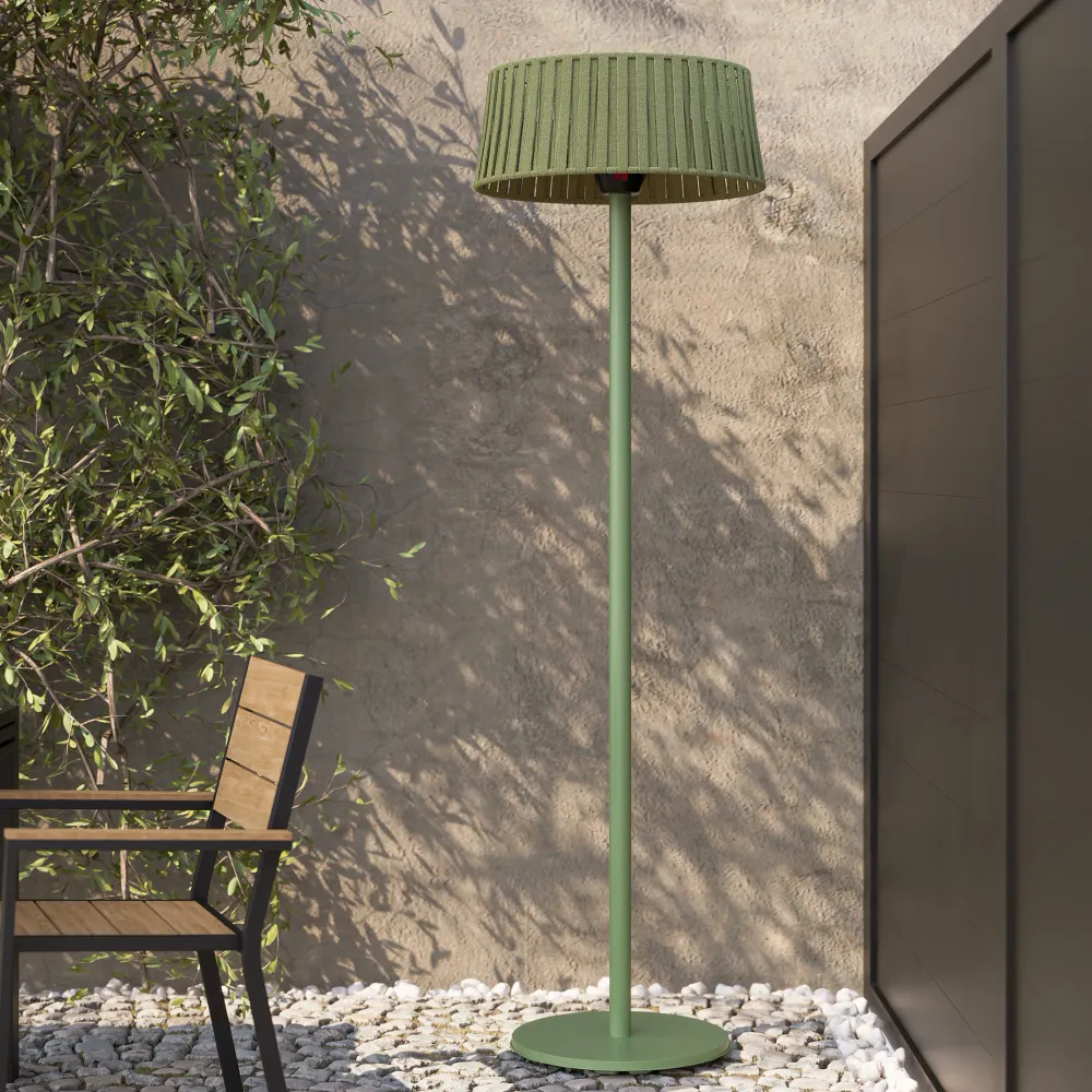 Fungo riscaldante a piantana a doppia lampada alogena 2100W interruttore a bilanciere colore verde | Ignis Fungo riscaldante a piantana a doppia lampada alogena 2100W interruttore a bilanciere colore verde | Ignis