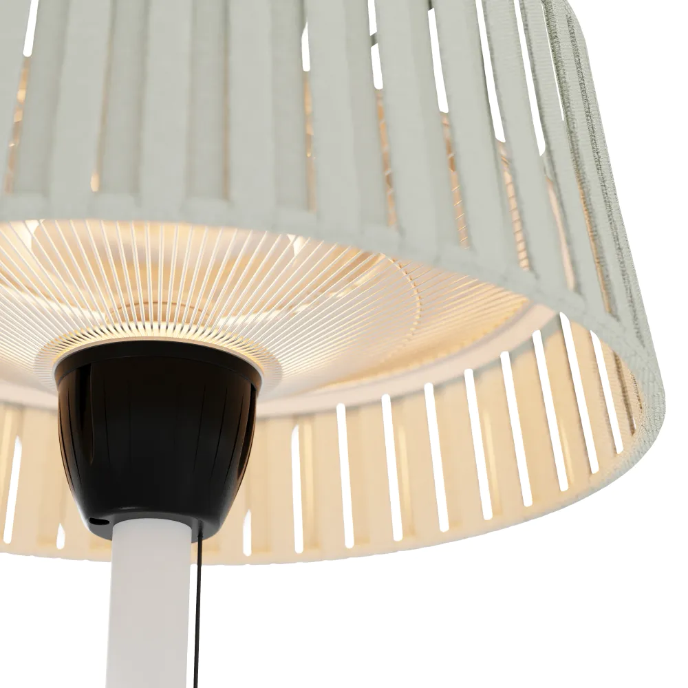 Fungo riscaldante da tavolo a lampada alogena 1500W interruttore a tirante colore bianco | Ignis
