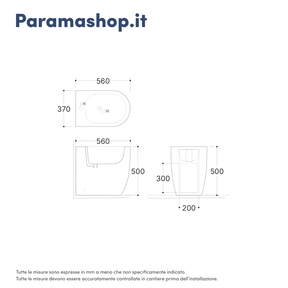 Scheda tecnica bidet filomuro mod. Praga comfort h50 Scheda tecnica bidet filomuro mod. Praga comfort h50