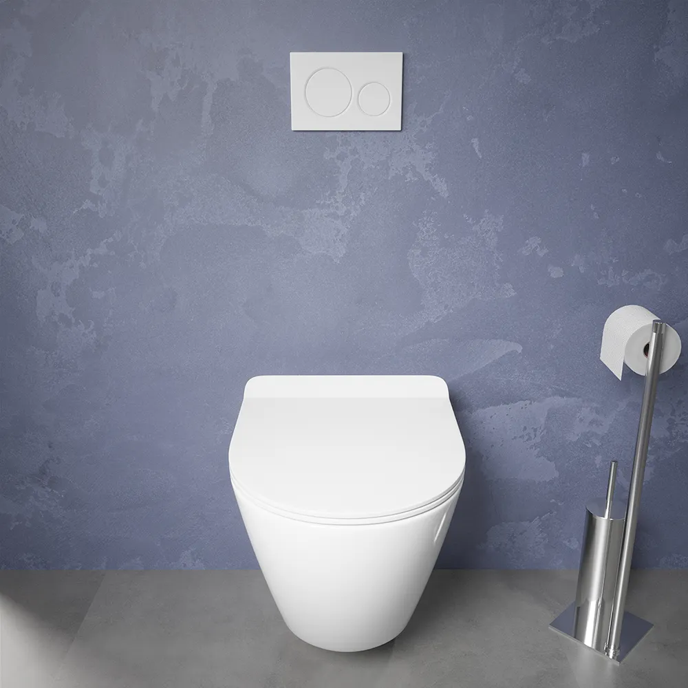 Vaso sospeso tornado silent flush in ceramica bianco lucido sedile con chiusura rallentata | Parigi Vaso sospeso tornado silent flush in ceramica bianco lucido sedile con chiusura rallentata | Parigi