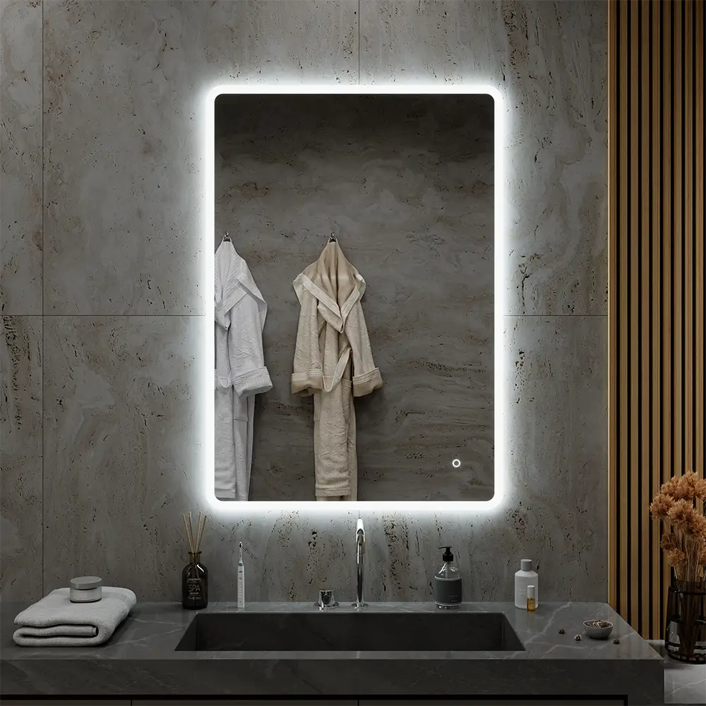 Specchio led bagno 70x100 cm reversibile con sensore touch-screen | Sham Specchio led bagno 70x100 cm reversibile con sensore touch-screen | Sham